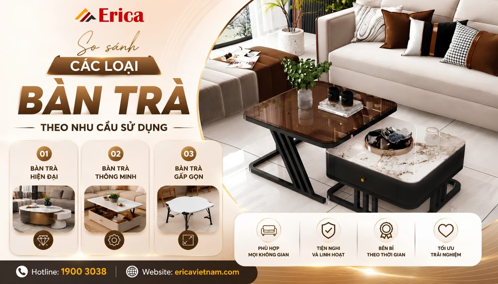 So sánh các loại bàn theo nhu cầu sử dụng