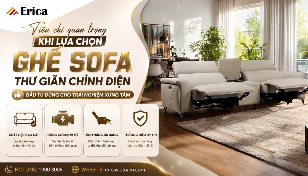 Tiêu chí quan trọng khi lựa chọn ghế sofa