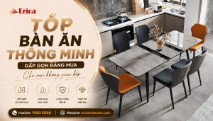 Top bàn ăn thông minh gấp gọn đáng mua cho nhiều không gian bếp