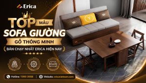 Top mẫu sofa giường gỗ thông minh bán chạy hiện nay