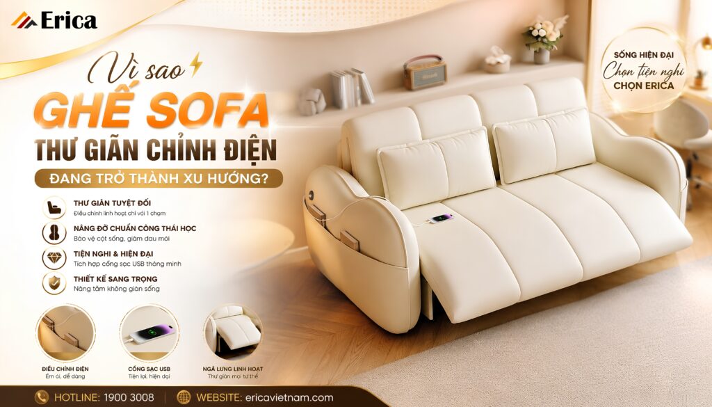 Vì sao ghế sofa thư giãn đnag thành xu hướng?