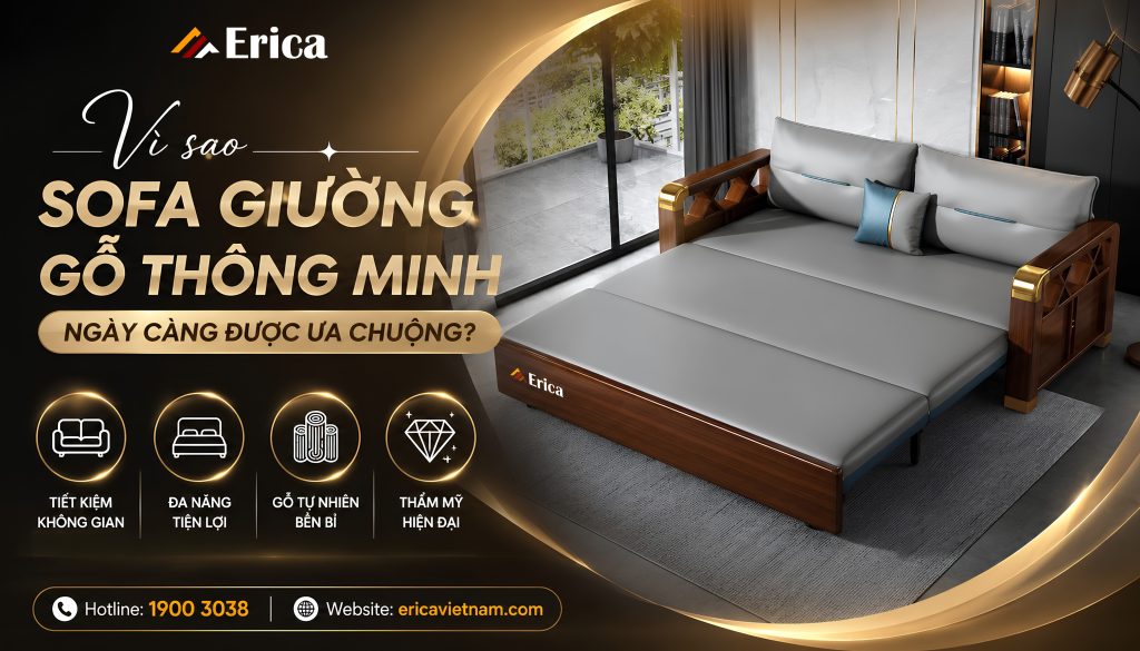 Vì sao sofa giường gỗ thông minh ngày càng được ưa chuộng?