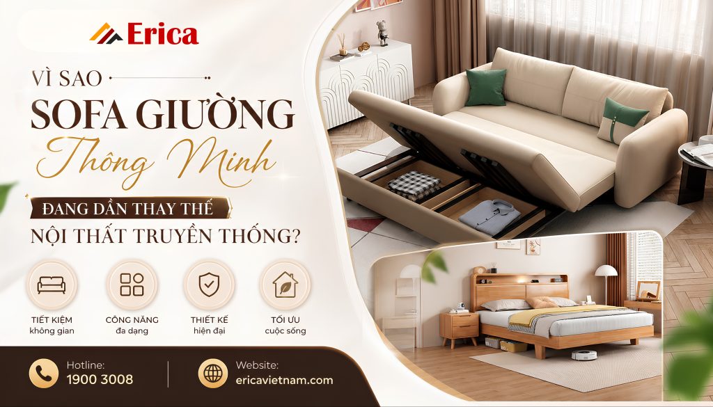Vì sao sofa giường thông minh đang dần thay thế nội thất truyền thống?