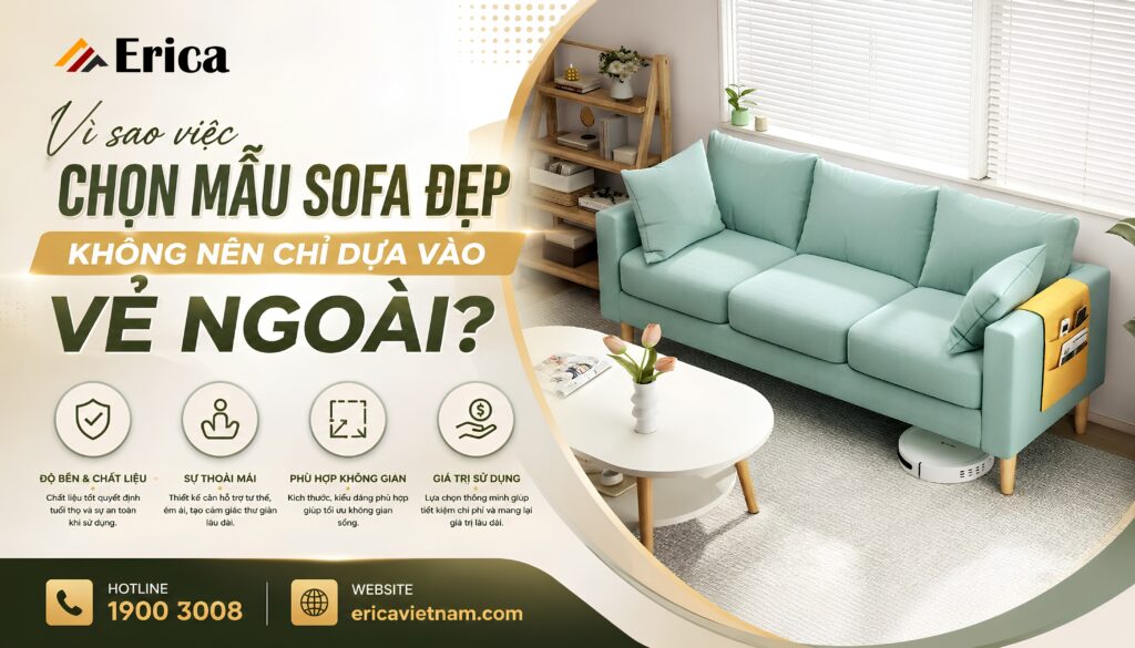 Vì sao việc chọn sofa đẹp không nên dựa vào vẻ ngoài?