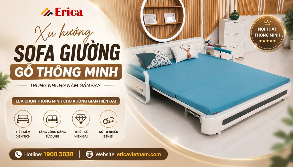 Xu hướng sofa giường gỗ của năm nay