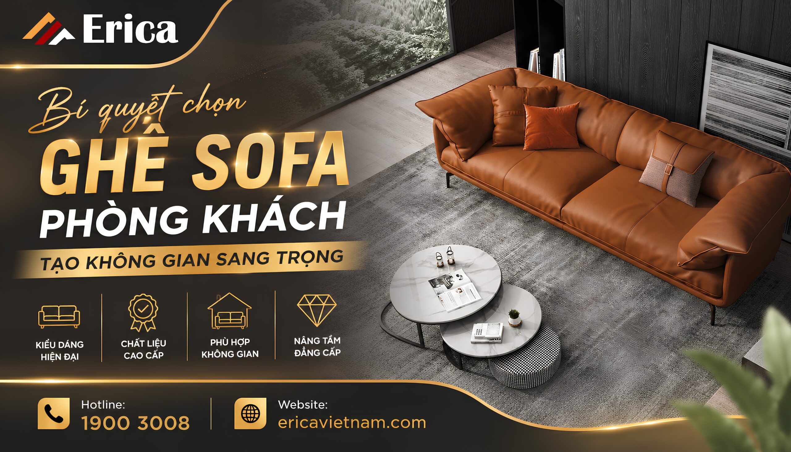 Bí quyết chọn ghế sofa phòng khách tạo không gian sang trọng