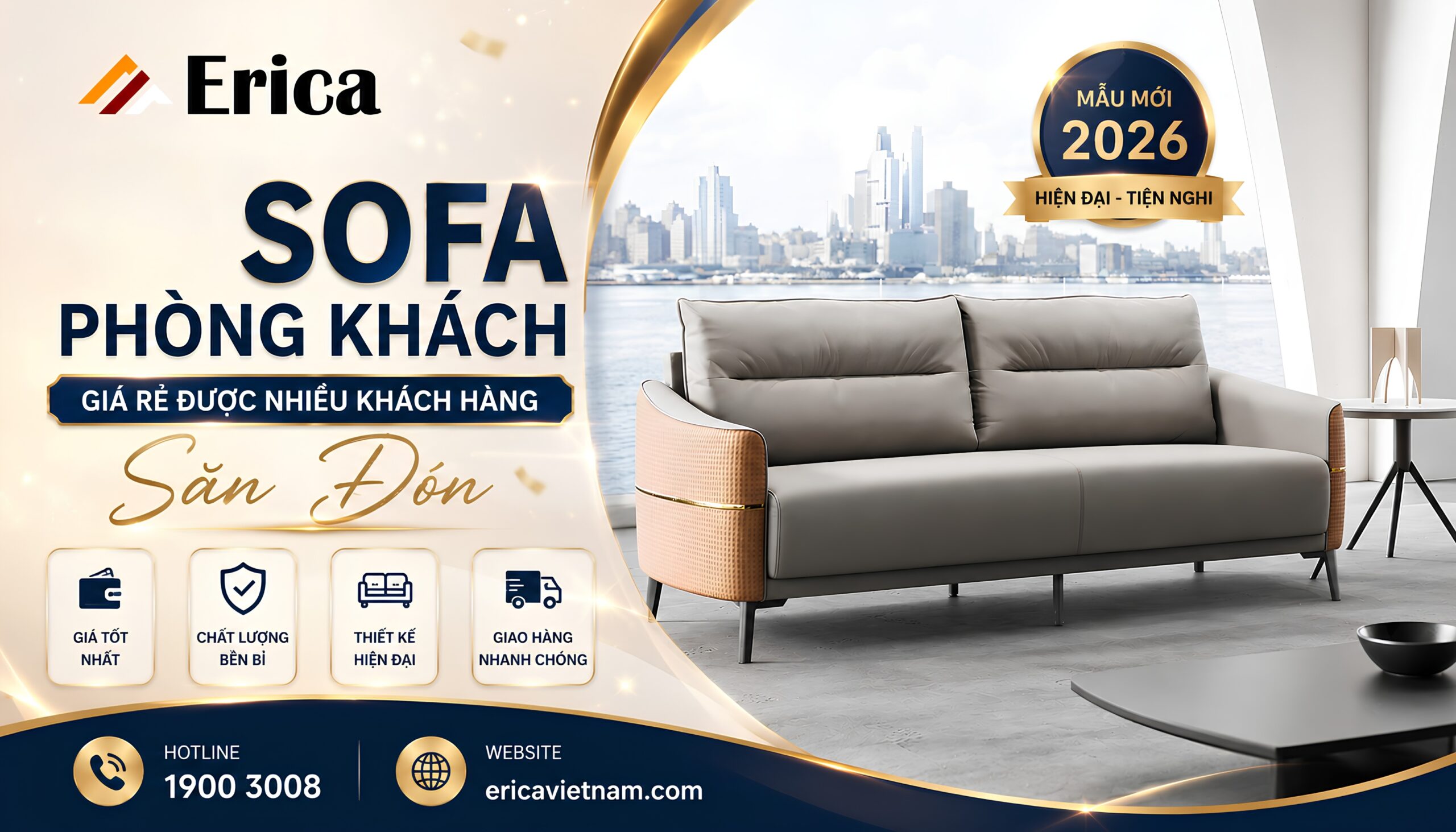Bộ sofa phòng khách giá rẻ được nhiều khách hàng săn đón