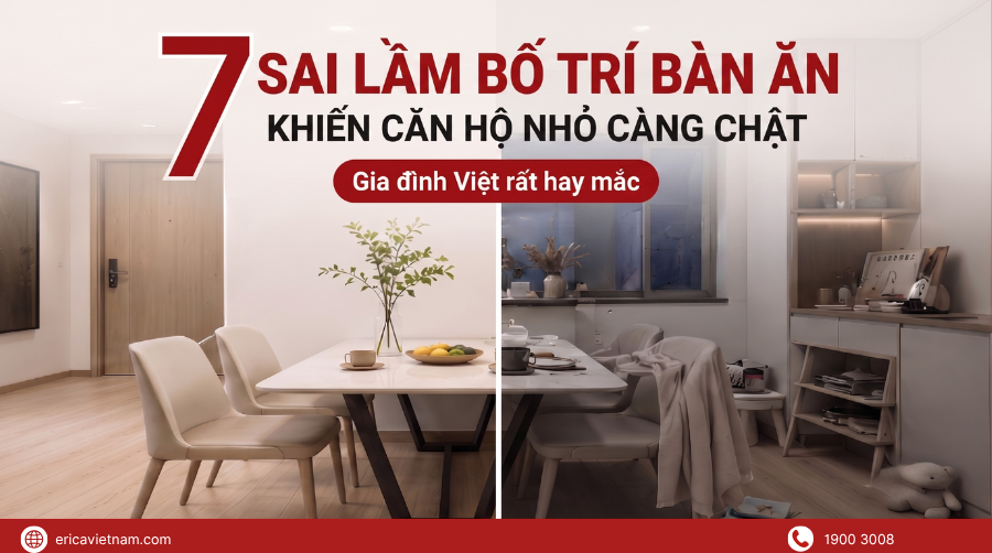 7 sai lầm khi bố trí bàn ăn