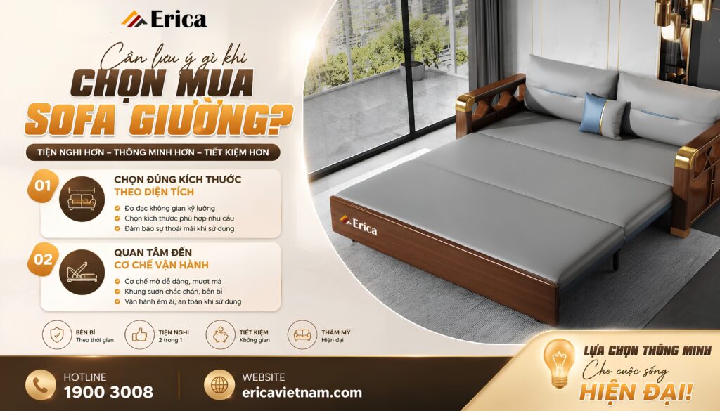 Cần lưu ý gì khi chọn mua sofa giường