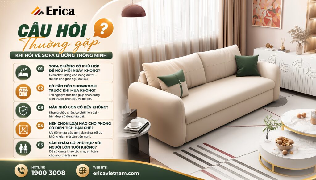 Câu hỏi thường gặp về sofa giường