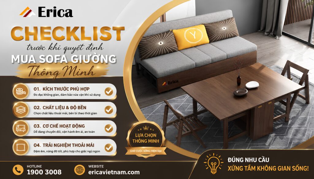 Check list trước khi mua sofa giường thông minh