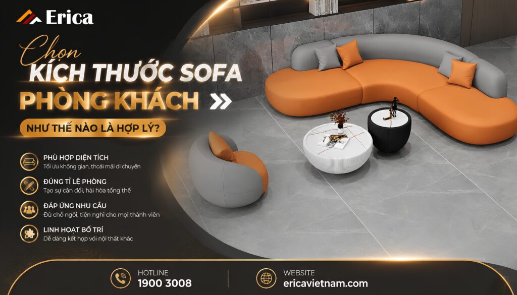 Chọn kích thước sofa như thế nào hợp lý?
