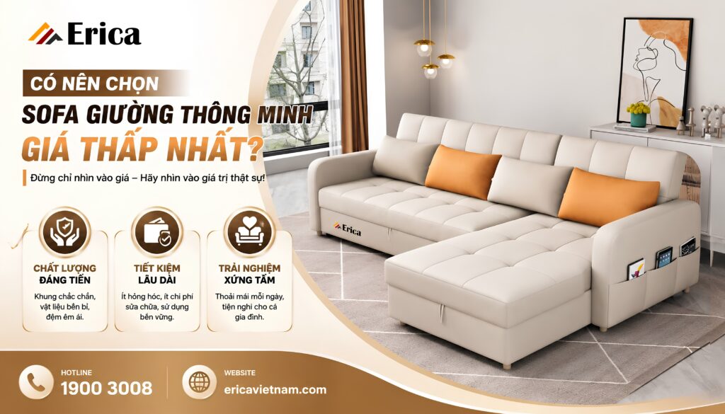 Có nên chọn sofa giường thông minh giá thấp không?