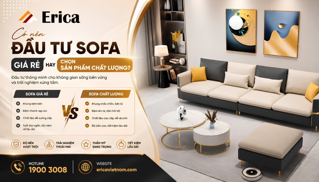Có nên đầu tư sofa giá rẻ hay chọn sofa chất lượng