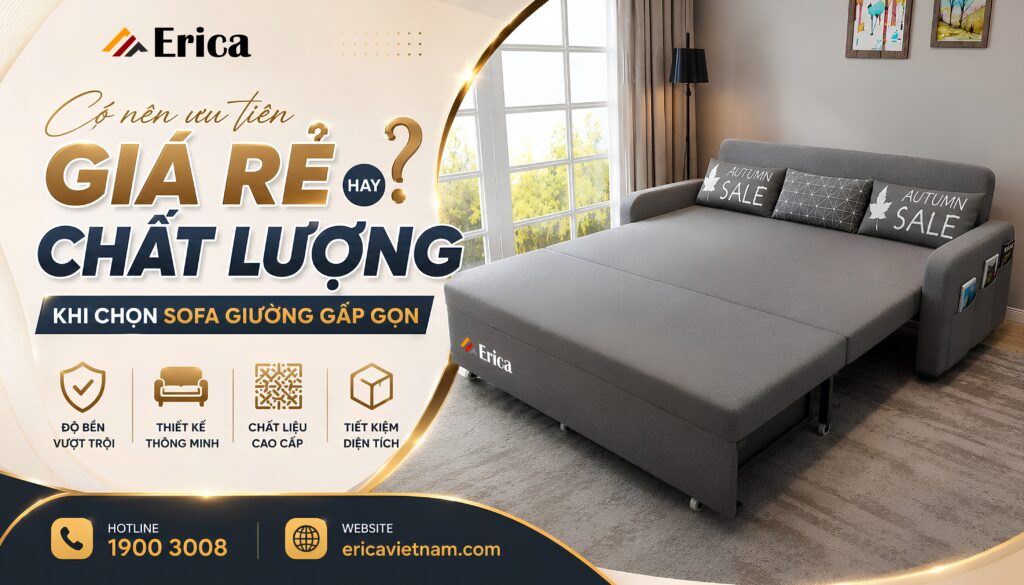 Có nên ưu tiên giá rẻ hay chất lượng khi chọn sofa giường gấp gọn