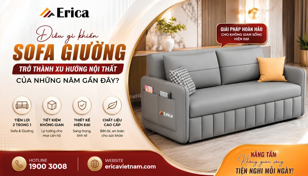 Điều gì khiến sofa giường trwor thành xu hướng?