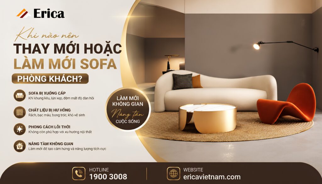 Khi nào nên thay mới hoặc làm mới sofa