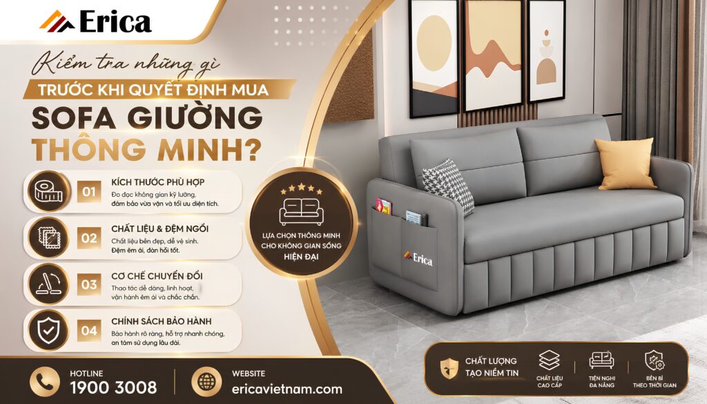 Kiểm tra những gì khi quyết định mua sofa giường?