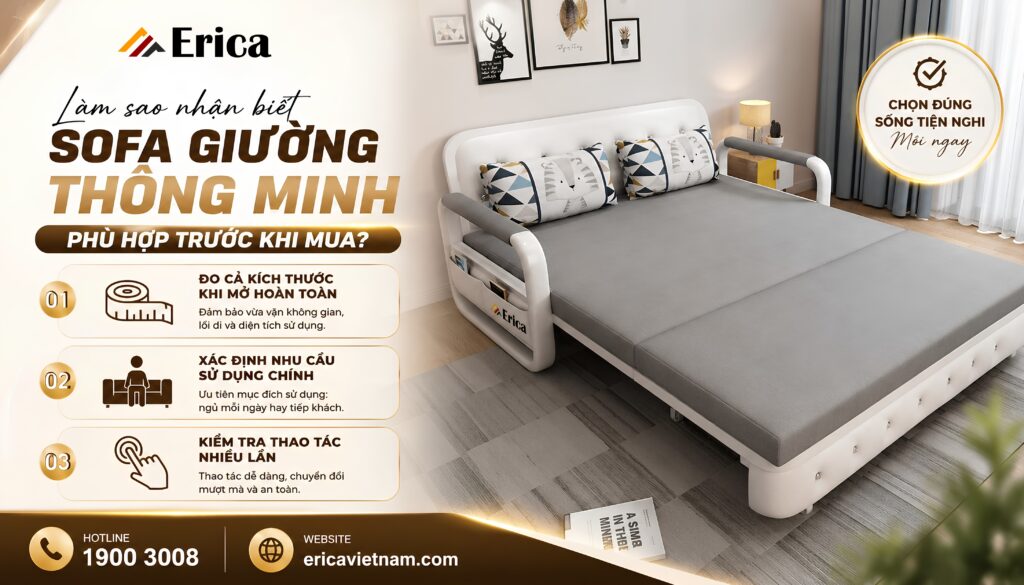 làm sao nhận biết sofa giường thông minh phù hợp trước khi mua