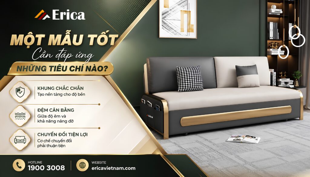 Một mẫu sofa giường thông minh tốt cần đáp ứng tiêu chí nào?