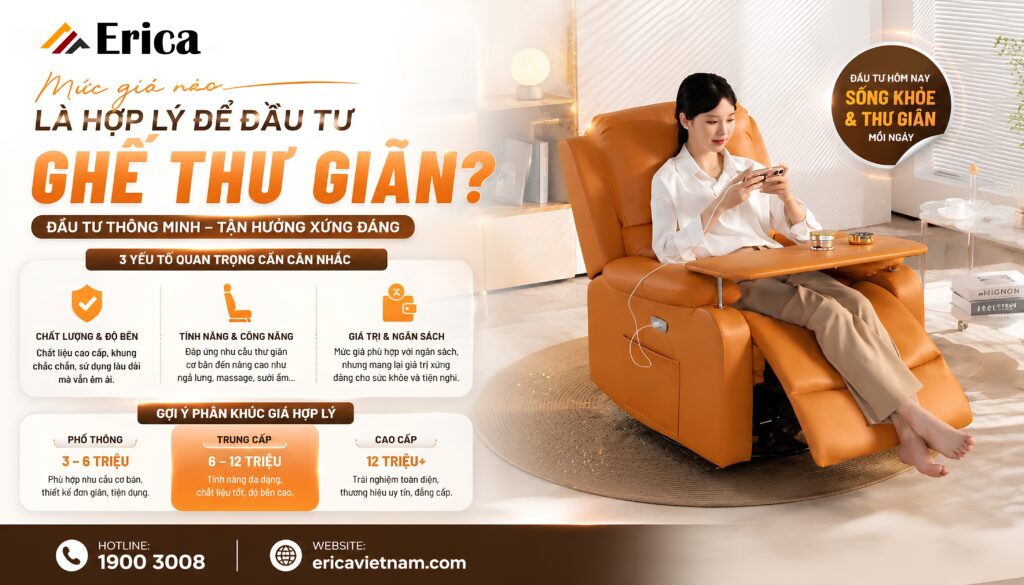 Mức giá nào hợp lý để đầu tư ghế thư giãn?