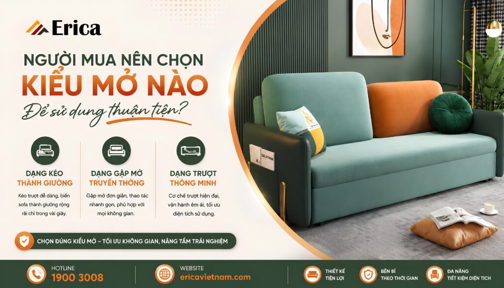 Người mua nên chọn kiểu mở nào để sử dụng thuận tiện