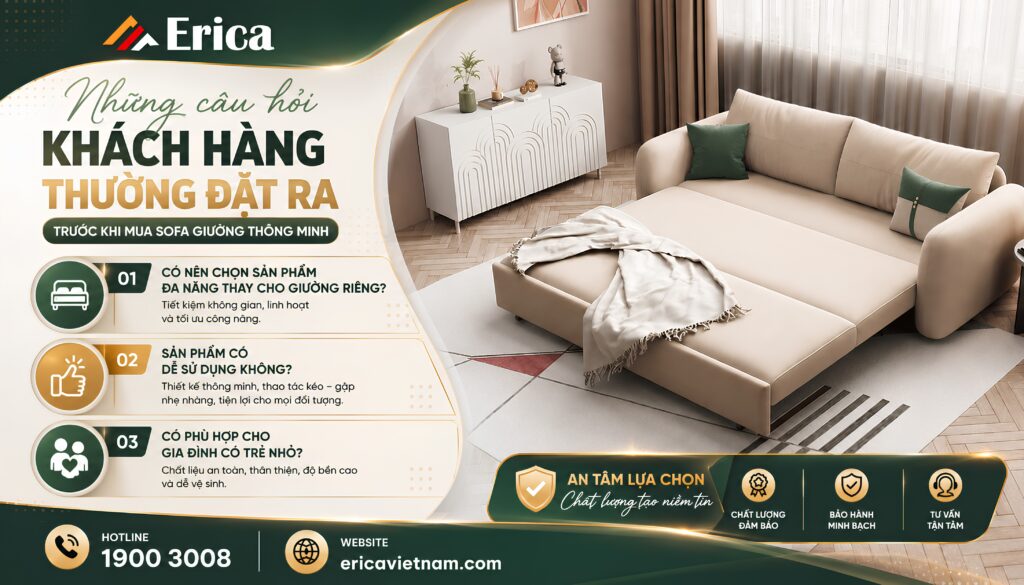 Những câu hỏi khách hàng thường đặt ra khi mua sofa giường thông minh