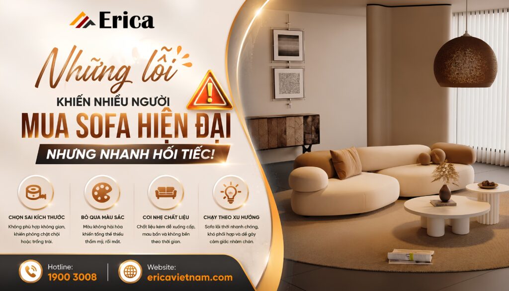 Những lỗi khiến nhiều người mua sofa hiện đại nhưng nhanh hối tiếc