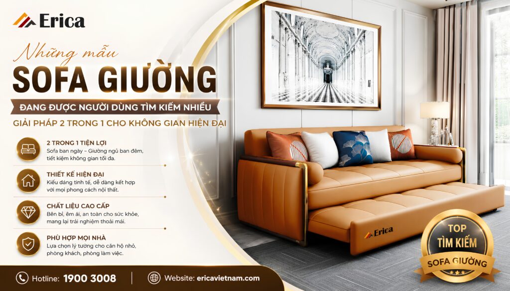 Những mẫu sofa giường được nhiều người tìm kiếm