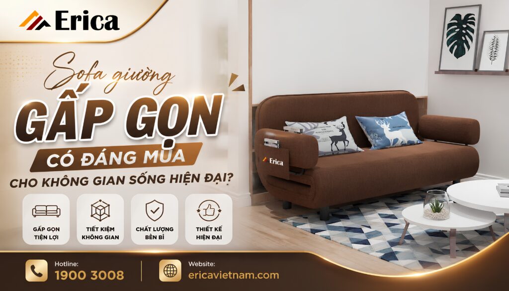Sofa giường gấp gọn có đáng mua cho không gian sống hiện đại?