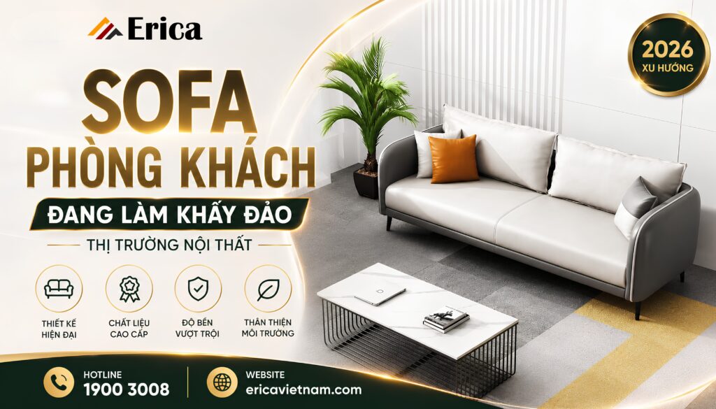 Mẫu sofa phòng khách đang làm khuấy đảo thị trường nội thất