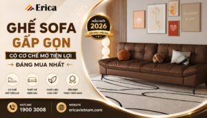 Top ghế sofa gấp gọn có cơ chế mở tiện lợi đáng mua nhất