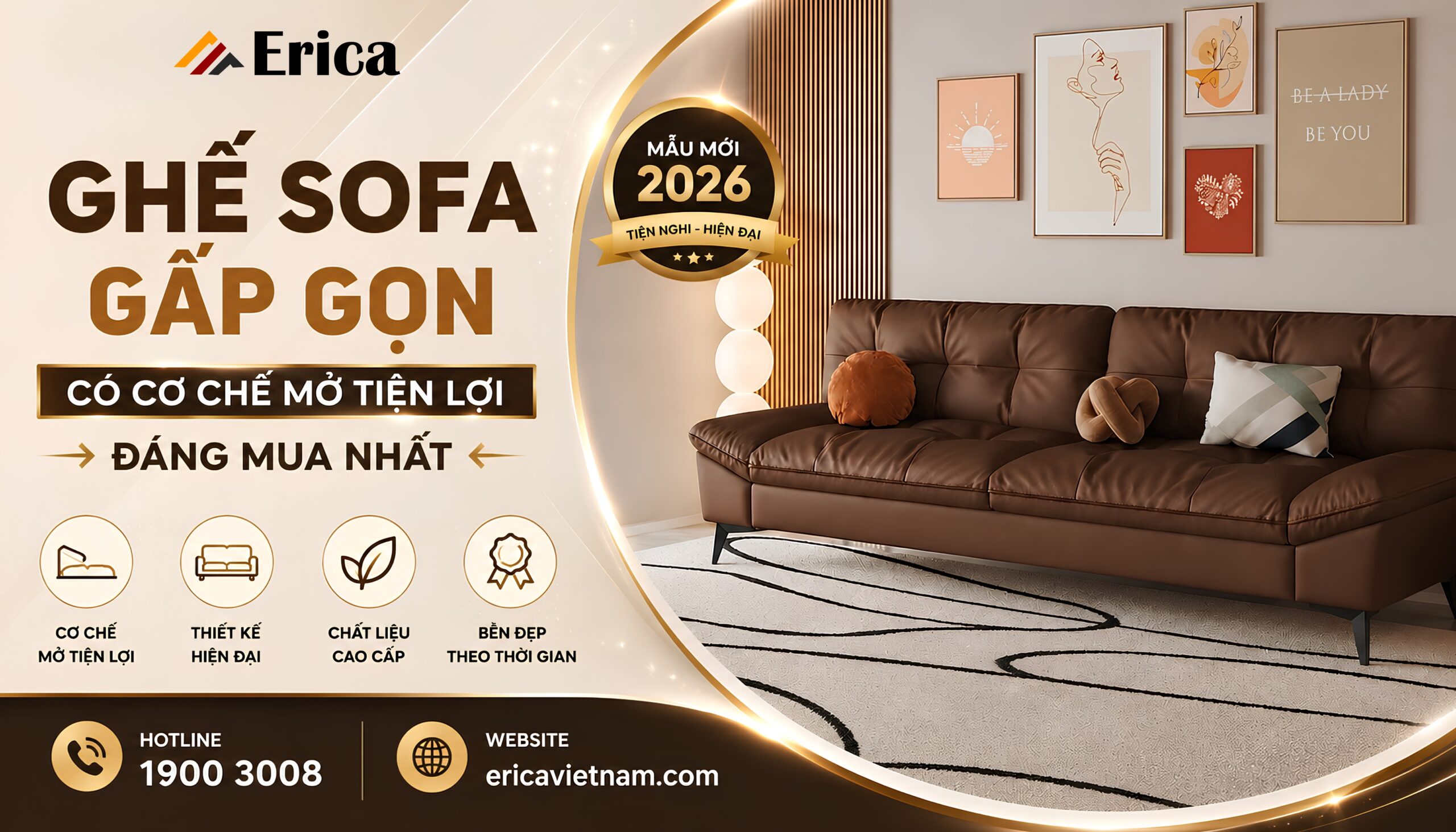 Top ghế sofa gấp gọn có cơ chế mở tiện lợi đáng mua nhất