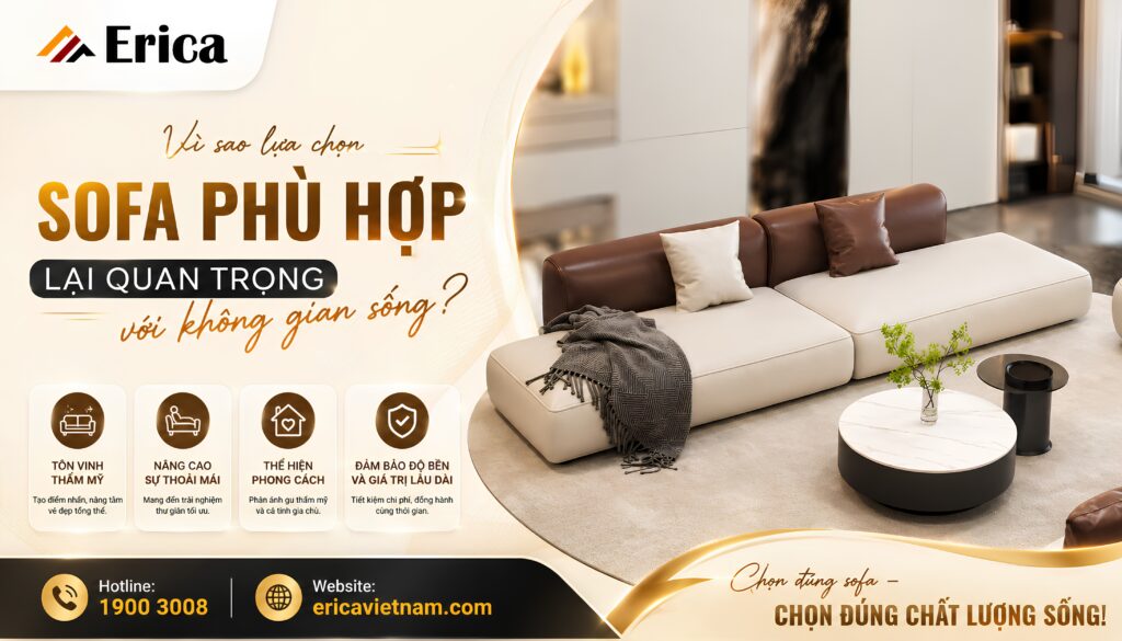 VÌ sao chọn sofa phù hợp lại quan trọng với không gian sống?