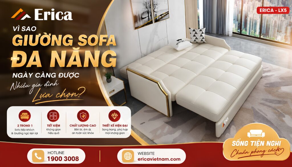 Vì sao giường sofa đa năng ngày càng được lựa chọn?