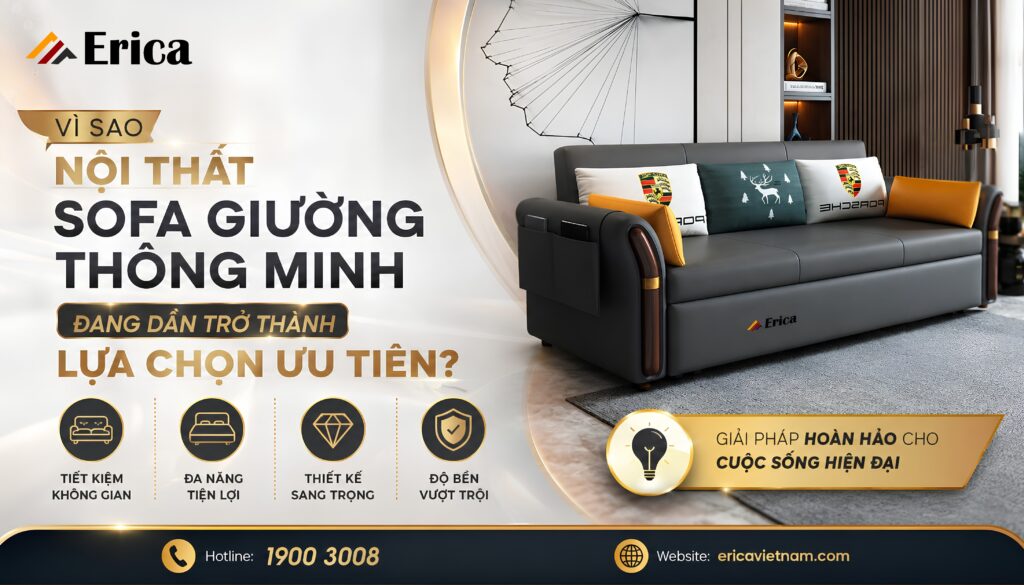 Vì sao nội thất sofa giường thông minh đang dần trở thành lựa chọn ưu tiên?