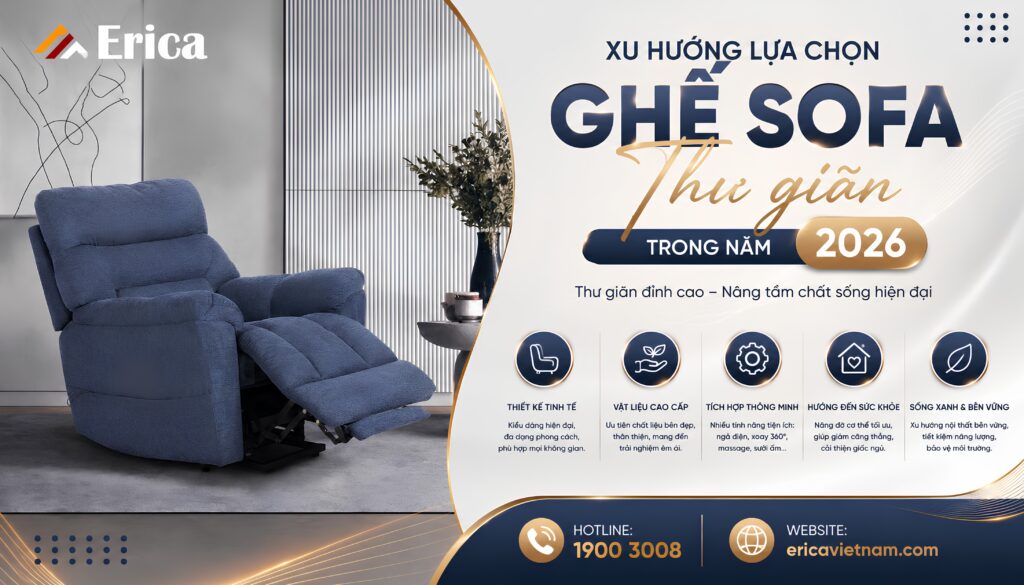 Xu hướng lựa chọn ghế năm 2026