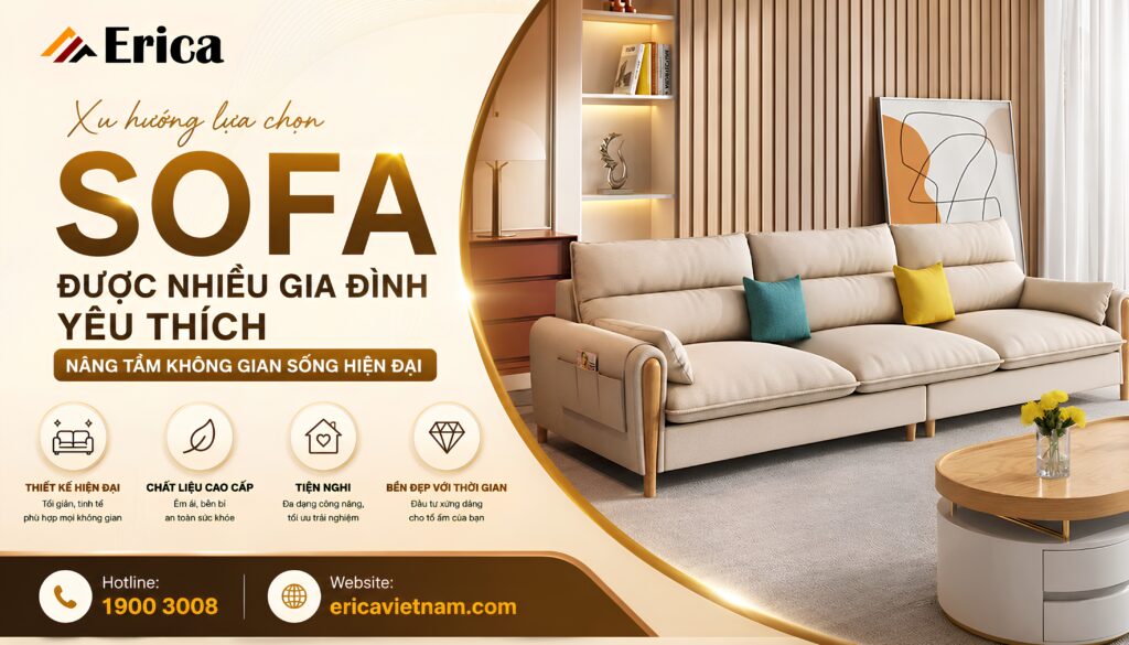 Xu hướng lựa chọn sofa được nhiều gia đình yêu thích