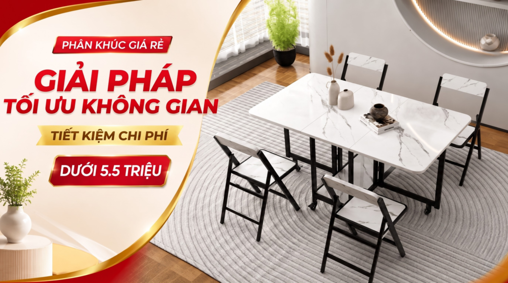 bàn ăn 4 ghế phân khúc giá rẻ