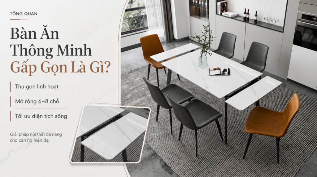 Bàn ăn thông minh gấp gọn là gì