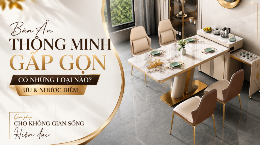 bàn ăn thông minh gấp gọn