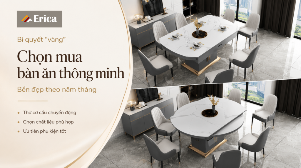 Bí quyết "vàng" chọn mua bàn ăn thông minh bền đẹp