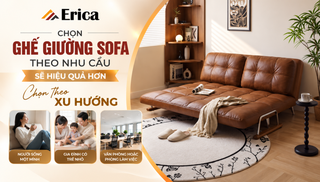 Chọn ghế giường sofa theo nhu cầu sẽ hiệu quả hơn chọn theo xu hướng