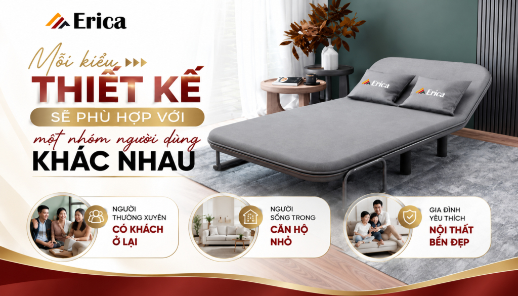 Mỗi kiểu thiết kế sẽ phù hợp với một nhóm người dùng khác nhau