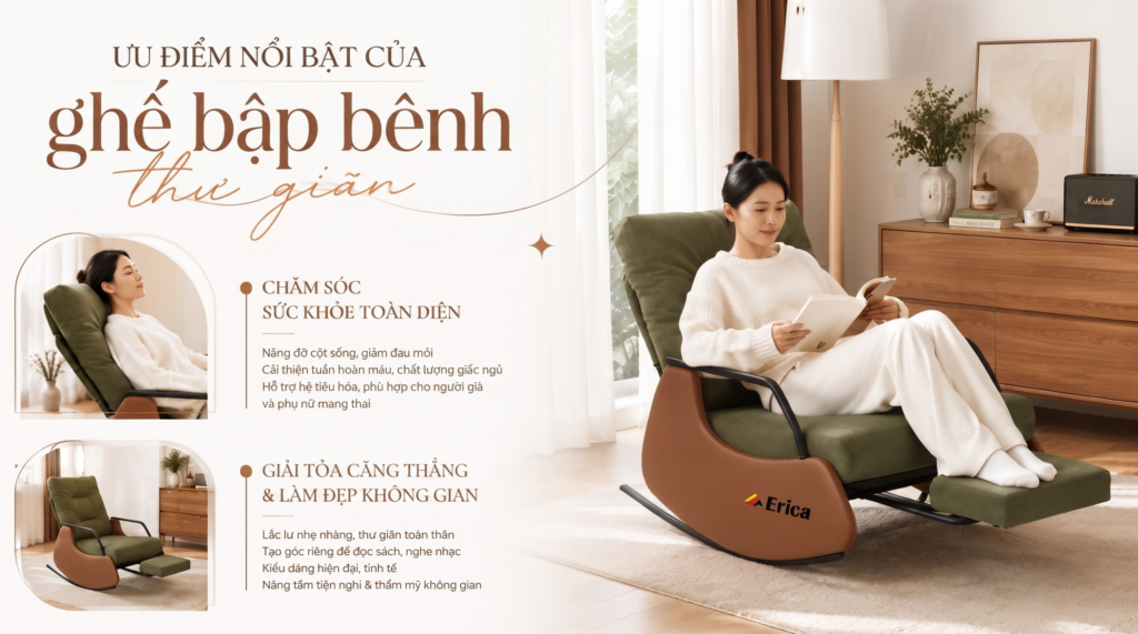 Ưu điểm nổi bật của ghế bập bênh thư giãn