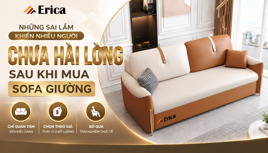 Những sai lầm khiến nhiều người chưa hài lòng khi mua ghế sofa giường