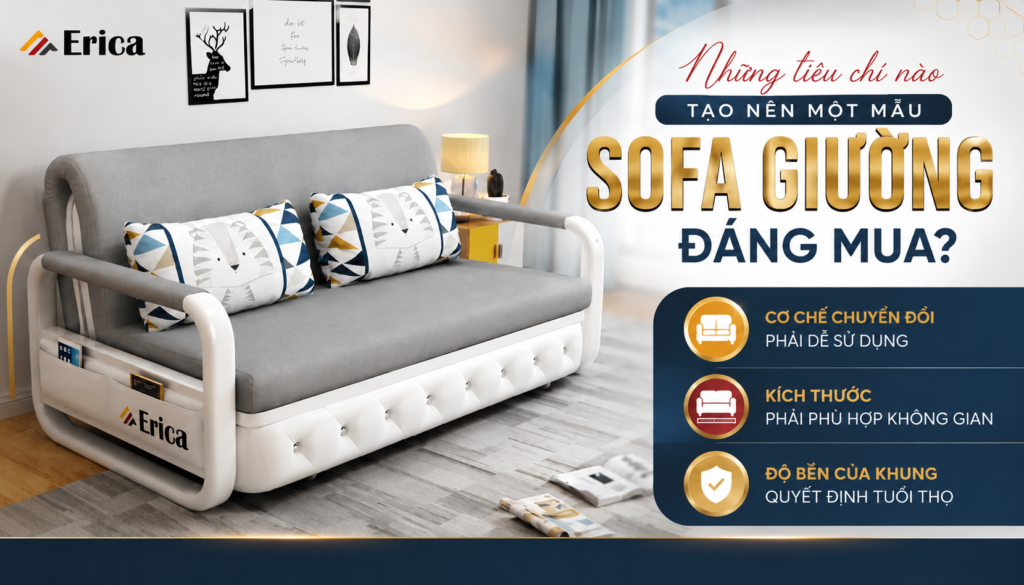 Những tiêu chí nào tạo nên một mẫu sofa giường đáng mua