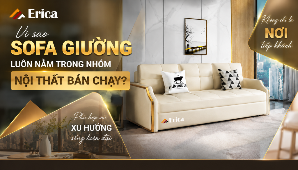Vì sao sofa giường luôn nằm trong nhóm nội thất bán chạy?