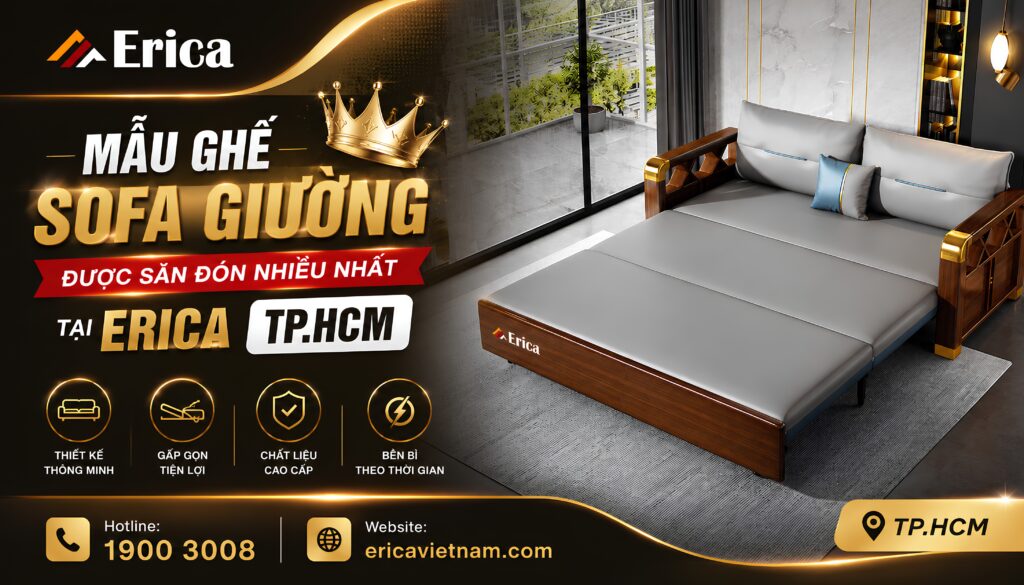 Mẫu ghế sofa giường được săn đón nhiều nhất tại Erica TPHCM