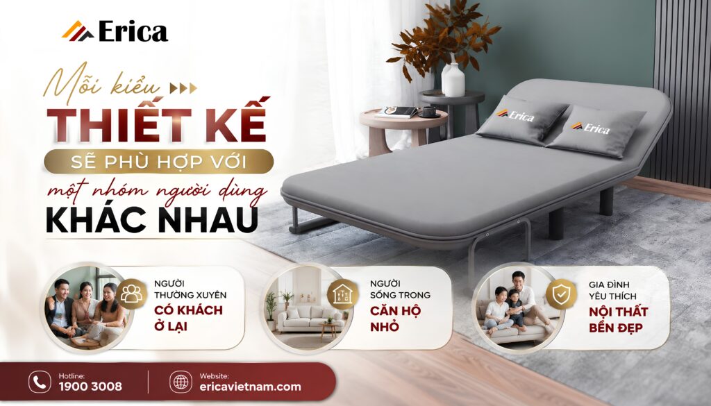 Mỗi kiểu thiết kế sẽ phù hợp với một nhóm người dùng khác nhau